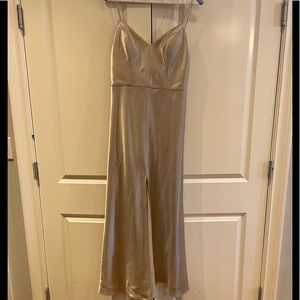 Jenny Yoo champagne bridesmaid dress